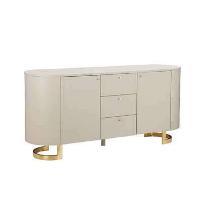 Aubrey Buffet Cabinet - Matt Beige / Gold